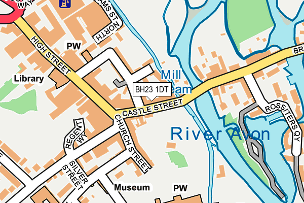 BH23 1DT map - OS OpenMap – Local (Ordnance Survey)