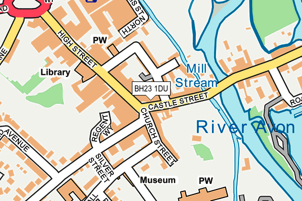 BH23 1DU map - OS OpenMap – Local (Ordnance Survey)