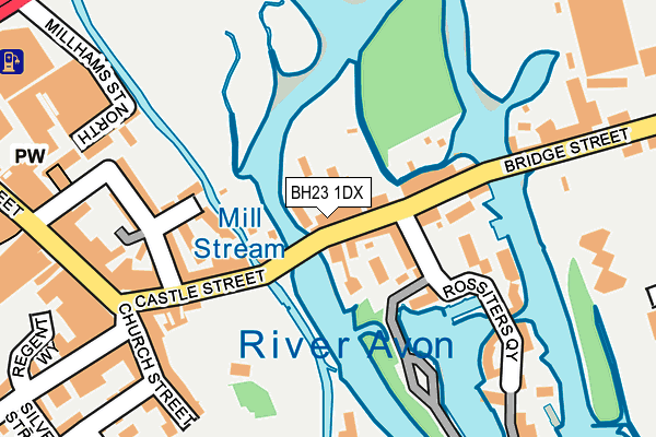 BH23 1DX map - OS OpenMap – Local (Ordnance Survey)