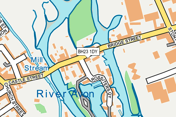 BH23 1DY map - OS OpenMap – Local (Ordnance Survey)