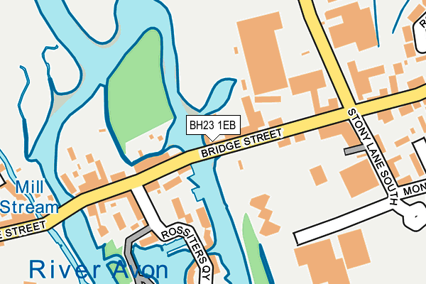 BH23 1EB map - OS OpenMap – Local (Ordnance Survey)