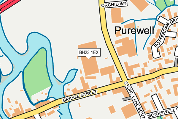 BH23 1EX map - OS OpenMap – Local (Ordnance Survey)