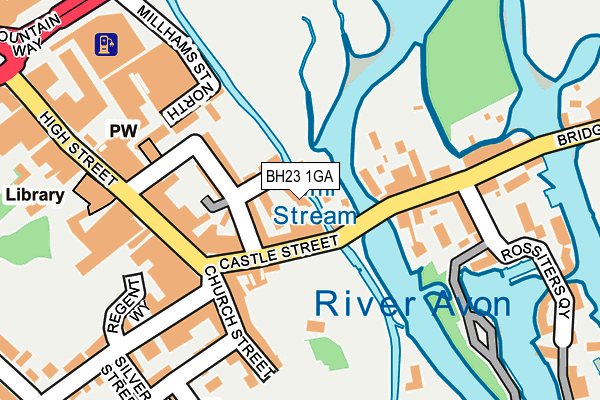 BH23 1GA map - OS OpenMap – Local (Ordnance Survey)