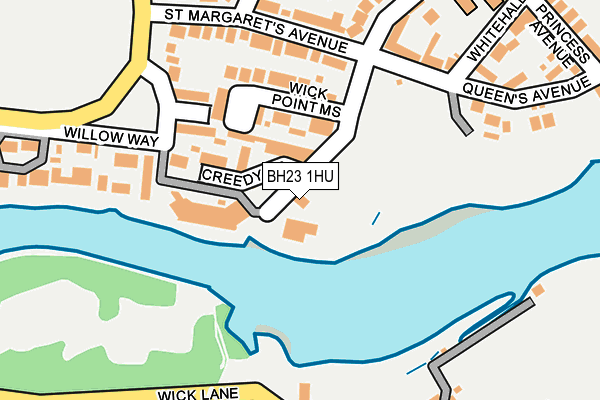 BH23 1HU map - OS OpenMap – Local (Ordnance Survey)