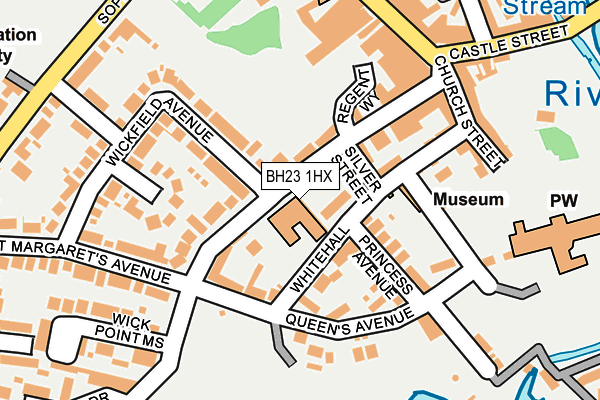 BH23 1HX map - OS OpenMap – Local (Ordnance Survey)