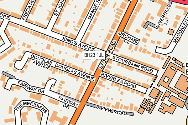 BH23 1JL map - OS OpenMap – Local (Ordnance Survey)