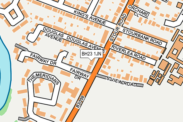 BH23 1JN map - OS OpenMap – Local (Ordnance Survey)