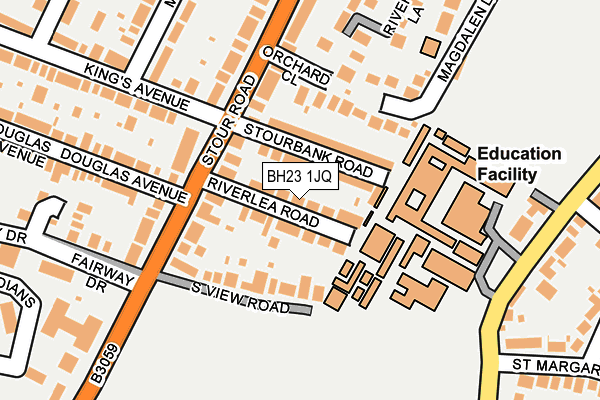 BH23 1JQ map - OS OpenMap – Local (Ordnance Survey)