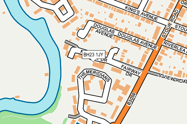 BH23 1JY map - OS OpenMap – Local (Ordnance Survey)