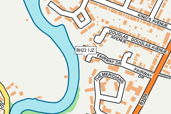 BH23 1JZ map - OS OpenMap – Local (Ordnance Survey)