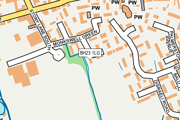 BH23 1LG map - OS OpenMap – Local (Ordnance Survey)