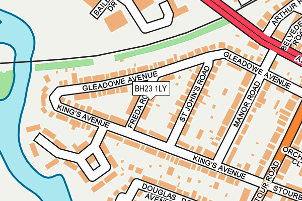BH23 1LY map - OS OpenMap – Local (Ordnance Survey)