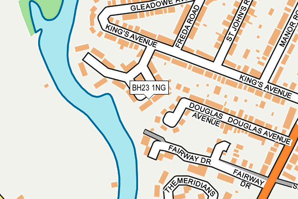 BH23 1NG map - OS OpenMap – Local (Ordnance Survey)