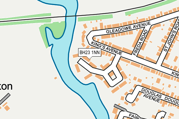 BH23 1NN map - OS OpenMap – Local (Ordnance Survey)