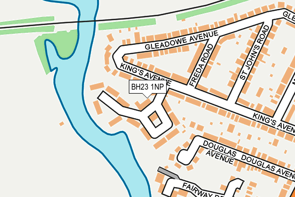 BH23 1NP map - OS OpenMap – Local (Ordnance Survey)