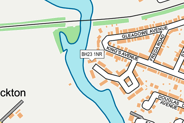 BH23 1NR map - OS OpenMap – Local (Ordnance Survey)