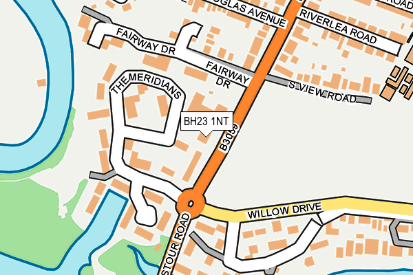 BH23 1NT map - OS OpenMap – Local (Ordnance Survey)