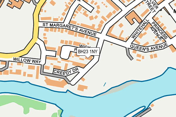 BH23 1NY map - OS OpenMap – Local (Ordnance Survey)