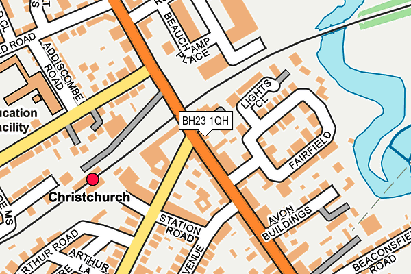BH23 1QH map - OS OpenMap – Local (Ordnance Survey)