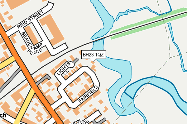 BH23 1QZ map - OS OpenMap – Local (Ordnance Survey)