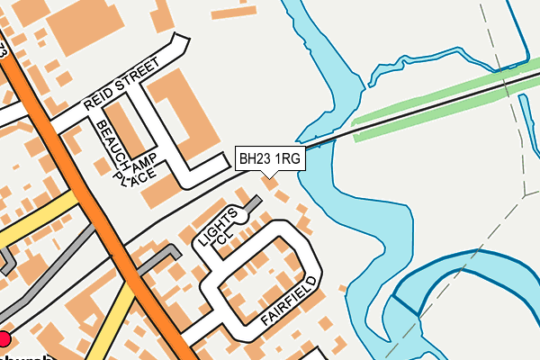 BH23 1RG map - OS OpenMap – Local (Ordnance Survey)