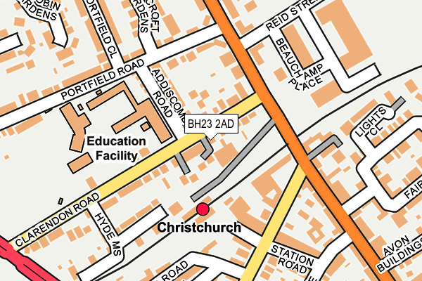 Map of CLARENDON ROAD (CHRISTCHURCH) MANAGEMENT COMPANY LIMITED at local scale