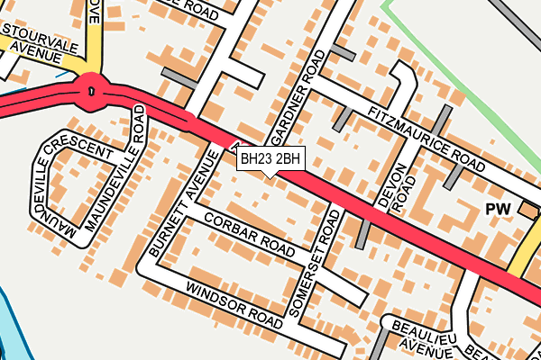 BH23 2BH map - OS OpenMap – Local (Ordnance Survey)
