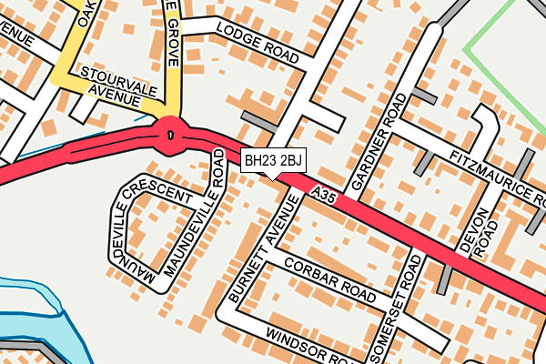 BH23 2BJ map - OS OpenMap – Local (Ordnance Survey)
