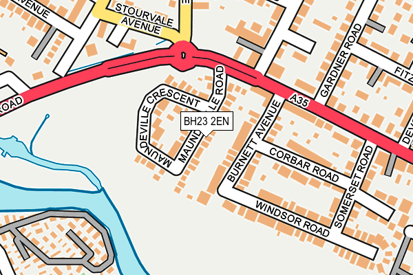 BH23 2EN map - OS OpenMap – Local (Ordnance Survey)
