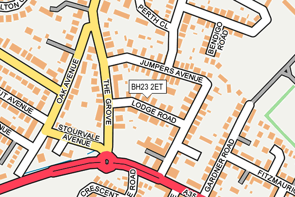 BH23 2ET map - OS OpenMap – Local (Ordnance Survey)