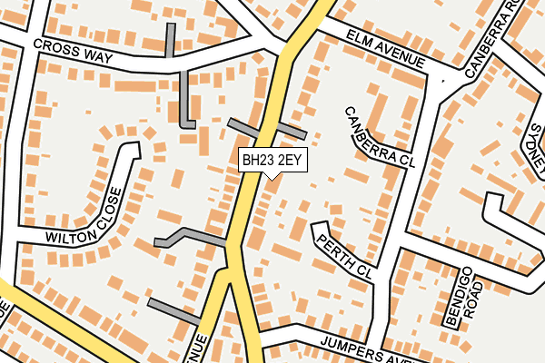 BH23 2EY map - OS OpenMap – Local (Ordnance Survey)