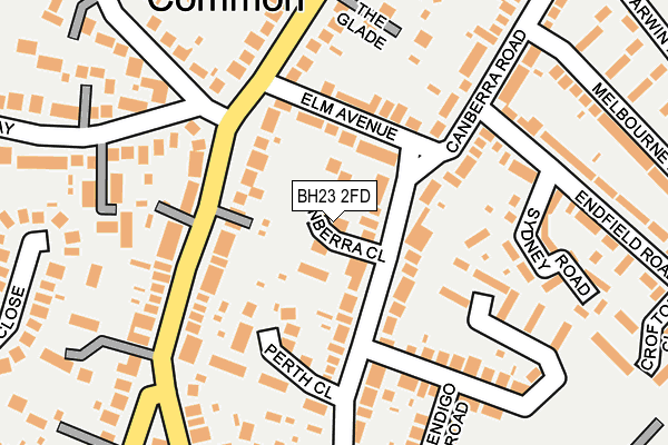 BH23 2FD map - OS OpenMap – Local (Ordnance Survey)