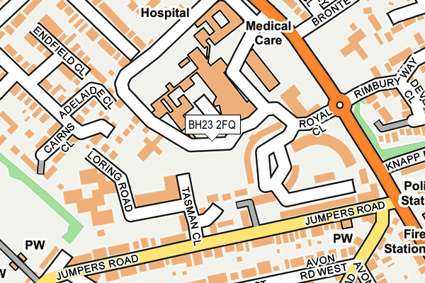 BH23 2FQ map - OS OpenMap – Local (Ordnance Survey)