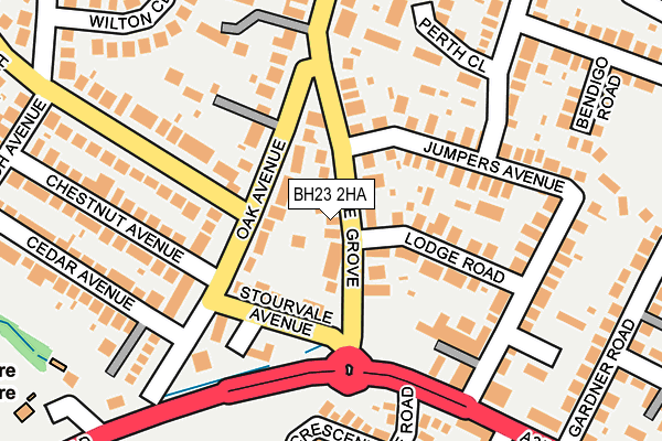 BH23 2HA map - OS OpenMap – Local (Ordnance Survey)