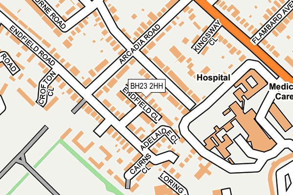 BH23 2HH map - OS OpenMap – Local (Ordnance Survey)