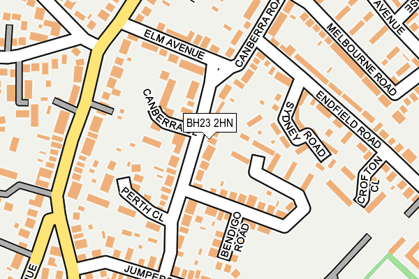 BH23 2HN map - OS OpenMap – Local (Ordnance Survey)