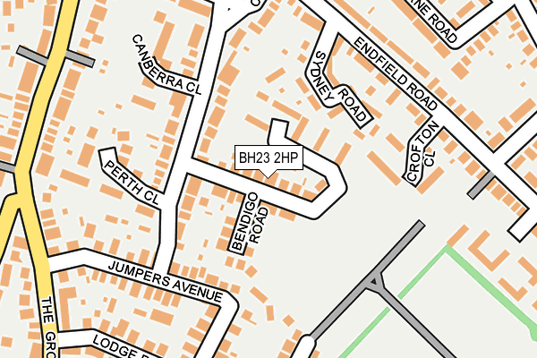 BH23 2HP map - OS OpenMap – Local (Ordnance Survey)