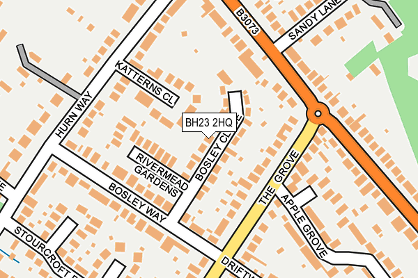 BH23 2HQ map - OS OpenMap – Local (Ordnance Survey)