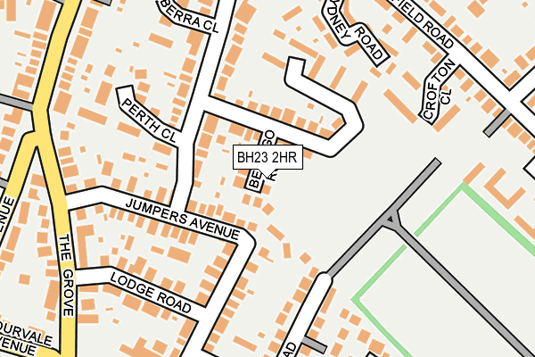 BH23 2HR map - OS OpenMap – Local (Ordnance Survey)