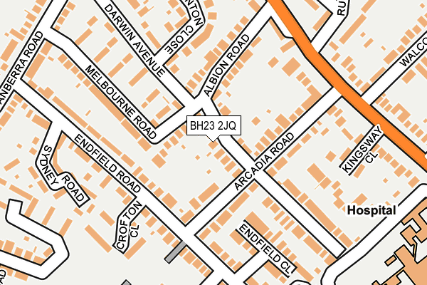 BH23 2JQ map - OS OpenMap – Local (Ordnance Survey)