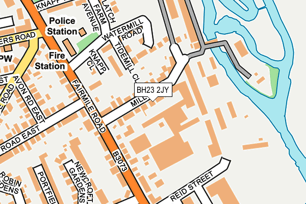 BH23 2JY map - OS OpenMap – Local (Ordnance Survey)
