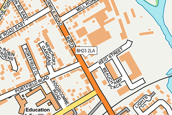 BH23 2LA map - OS OpenMap – Local (Ordnance Survey)