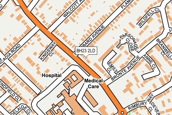 BH23 2LD map - OS OpenMap – Local (Ordnance Survey)