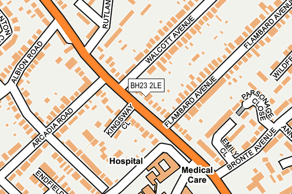 BH23 2LE map - OS OpenMap – Local (Ordnance Survey)