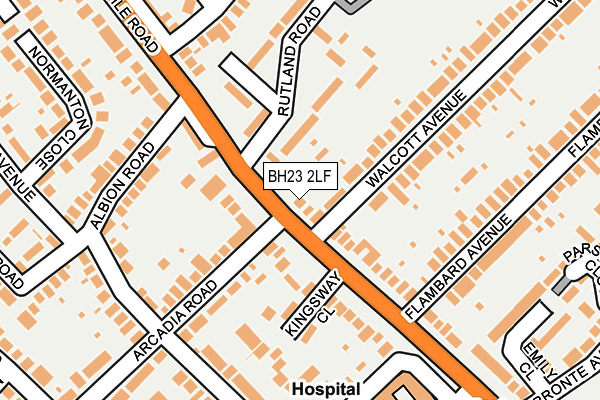BH23 2LF map - OS OpenMap – Local (Ordnance Survey)