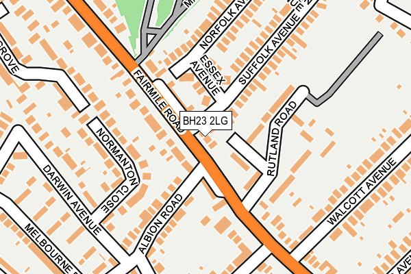 BH23 2LG map - OS OpenMap – Local (Ordnance Survey)