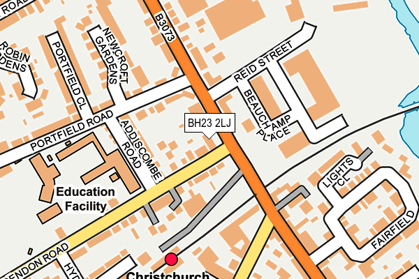 BH23 2LJ map - OS OpenMap – Local (Ordnance Survey)