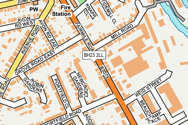 BH23 2LL map - OS OpenMap – Local (Ordnance Survey)