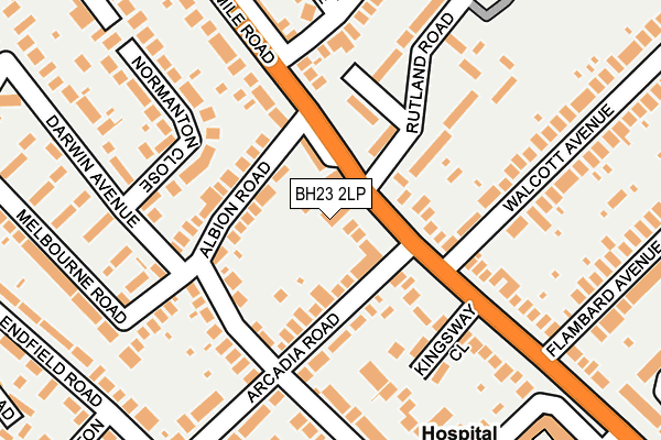 BH23 2LP map - OS OpenMap – Local (Ordnance Survey)