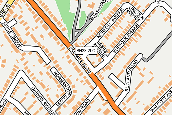 BH23 2LQ map - OS OpenMap – Local (Ordnance Survey)